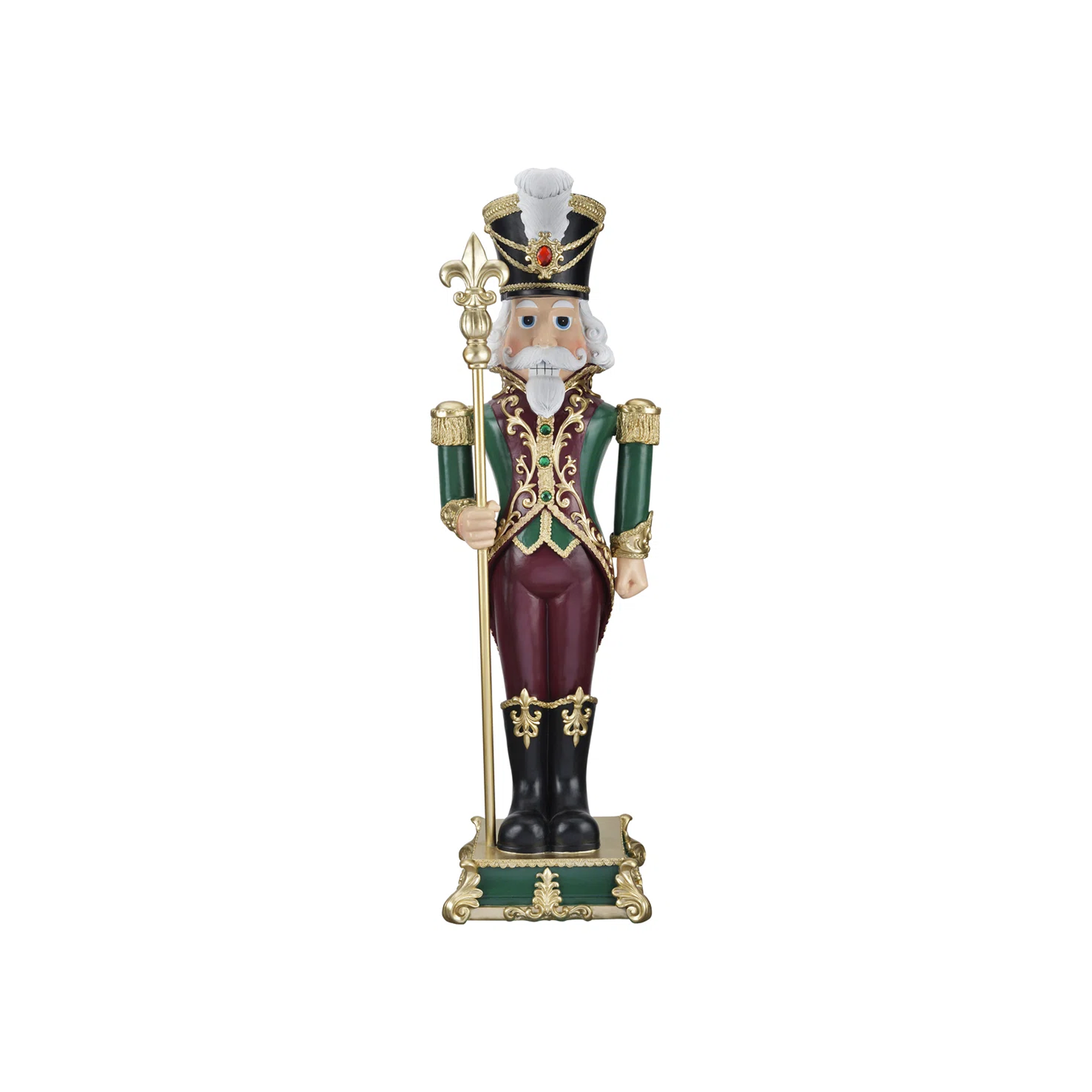 Grand Traditional Red and Gold Nutcracker Figurine