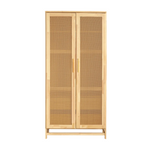 Beige Wooded 2-Door Wardrobe