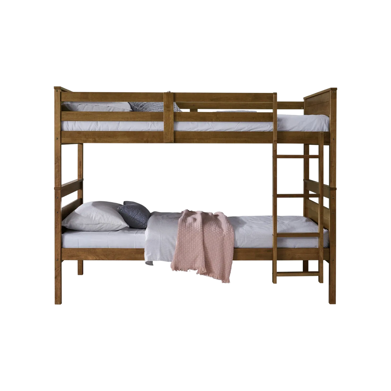 Brown Wooden Bunk Bed