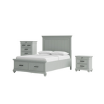 King Bed Set with Storage and Drawers