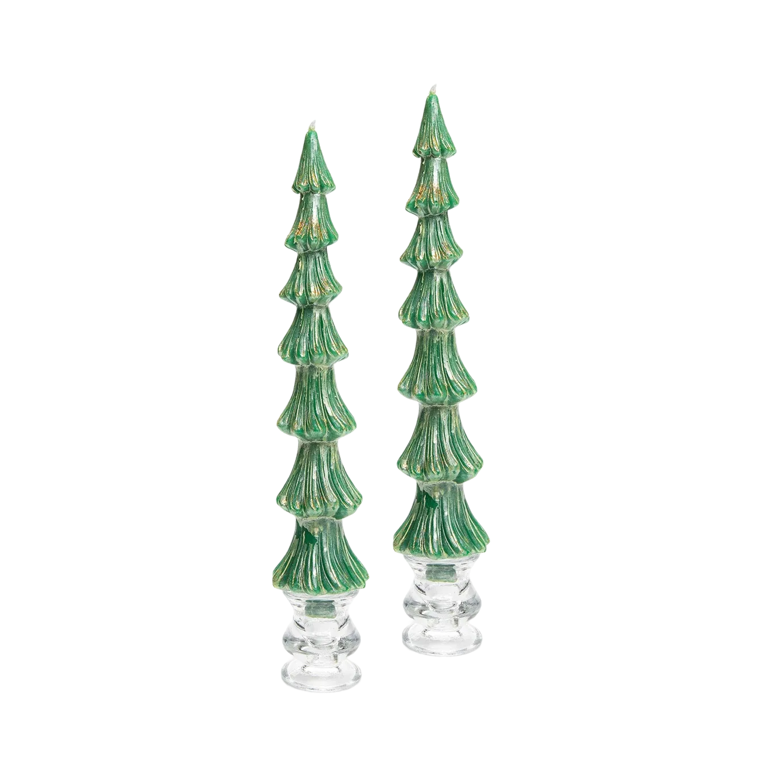 Simple Green Bottle Brush Tree Set (Set of 2)