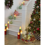 Festive Red and Green Pillar Candle Holder