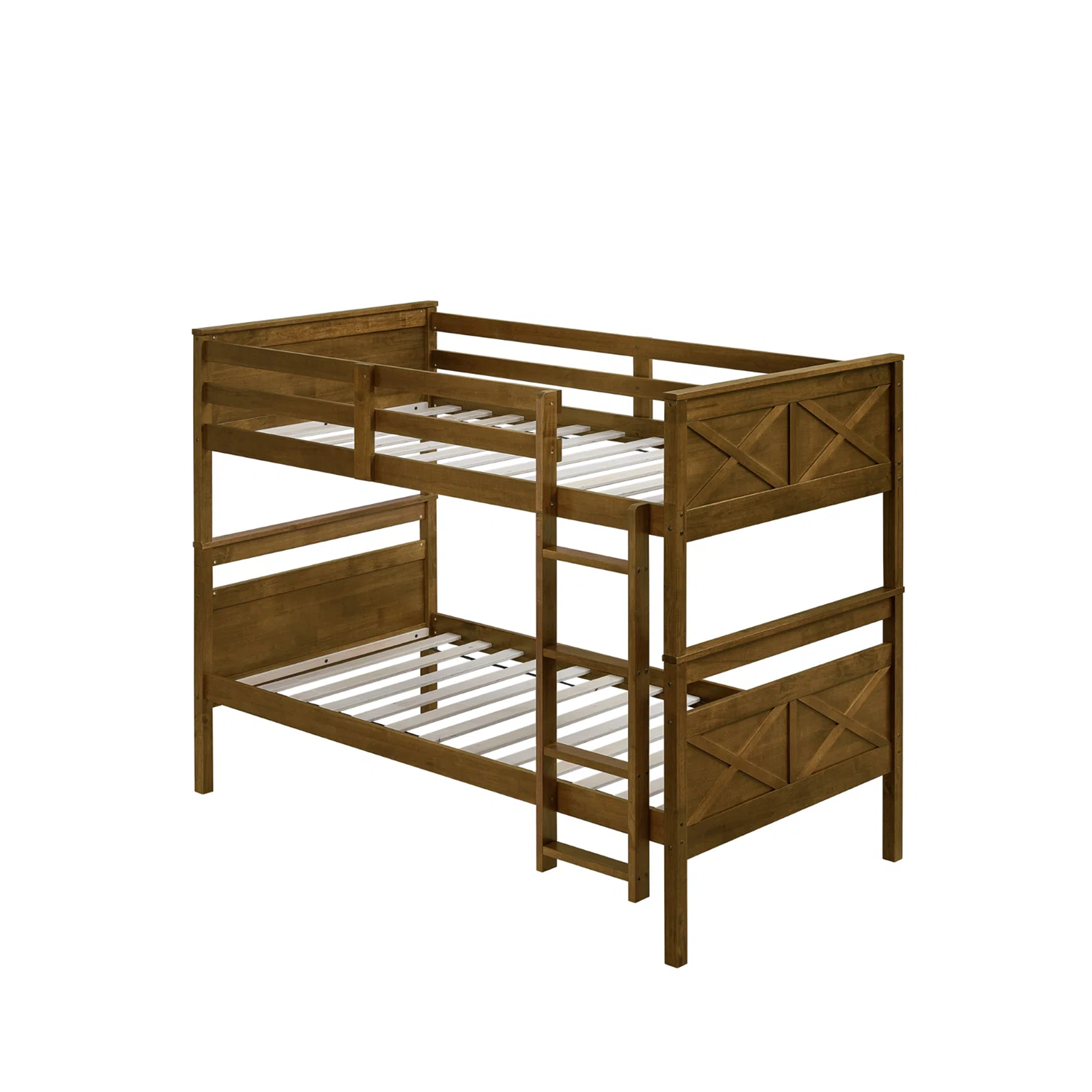 Brown Wooden Bunk Bed