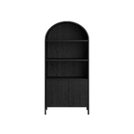 Vast Black Arched Display Cabinet
