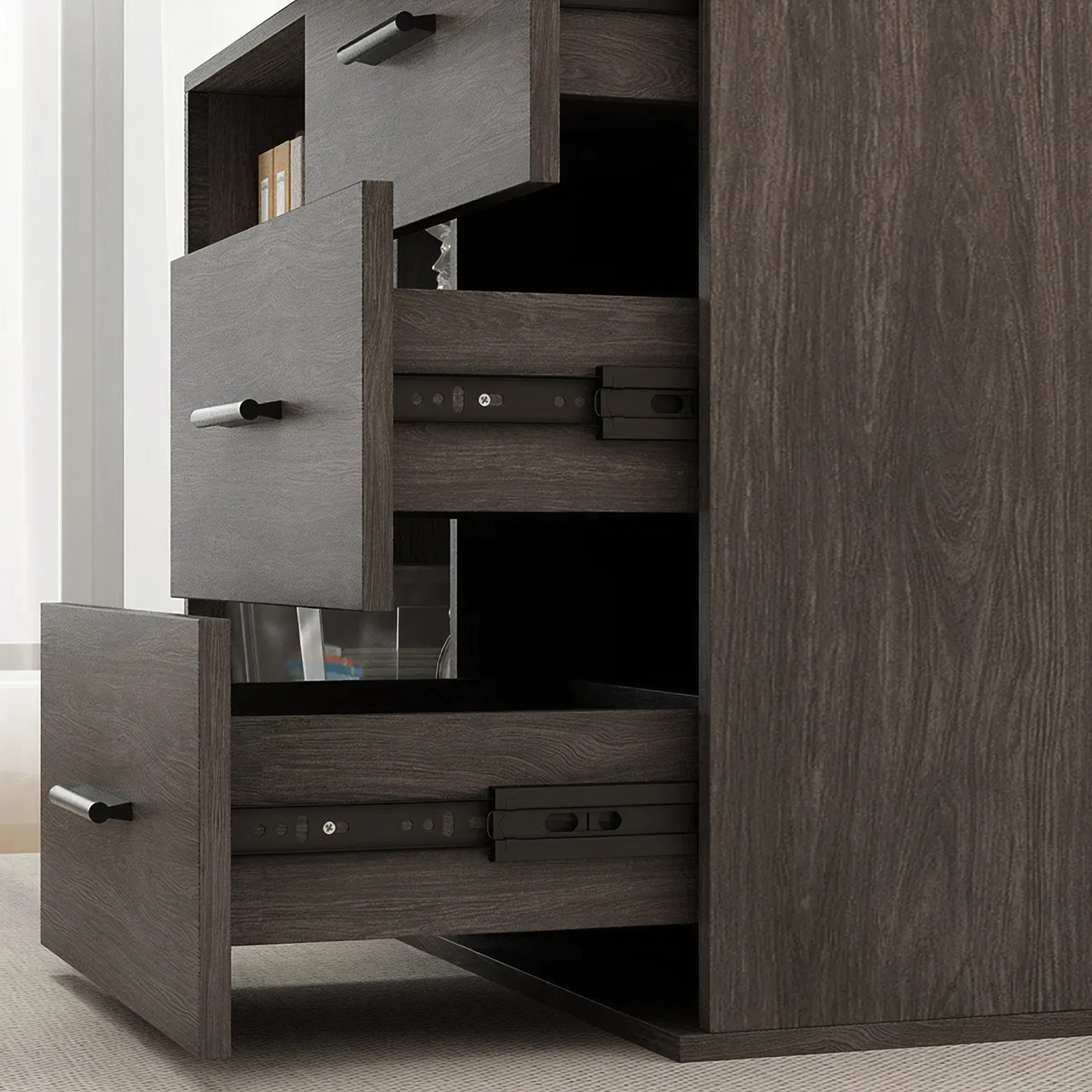 L-Shaped Table with Storage