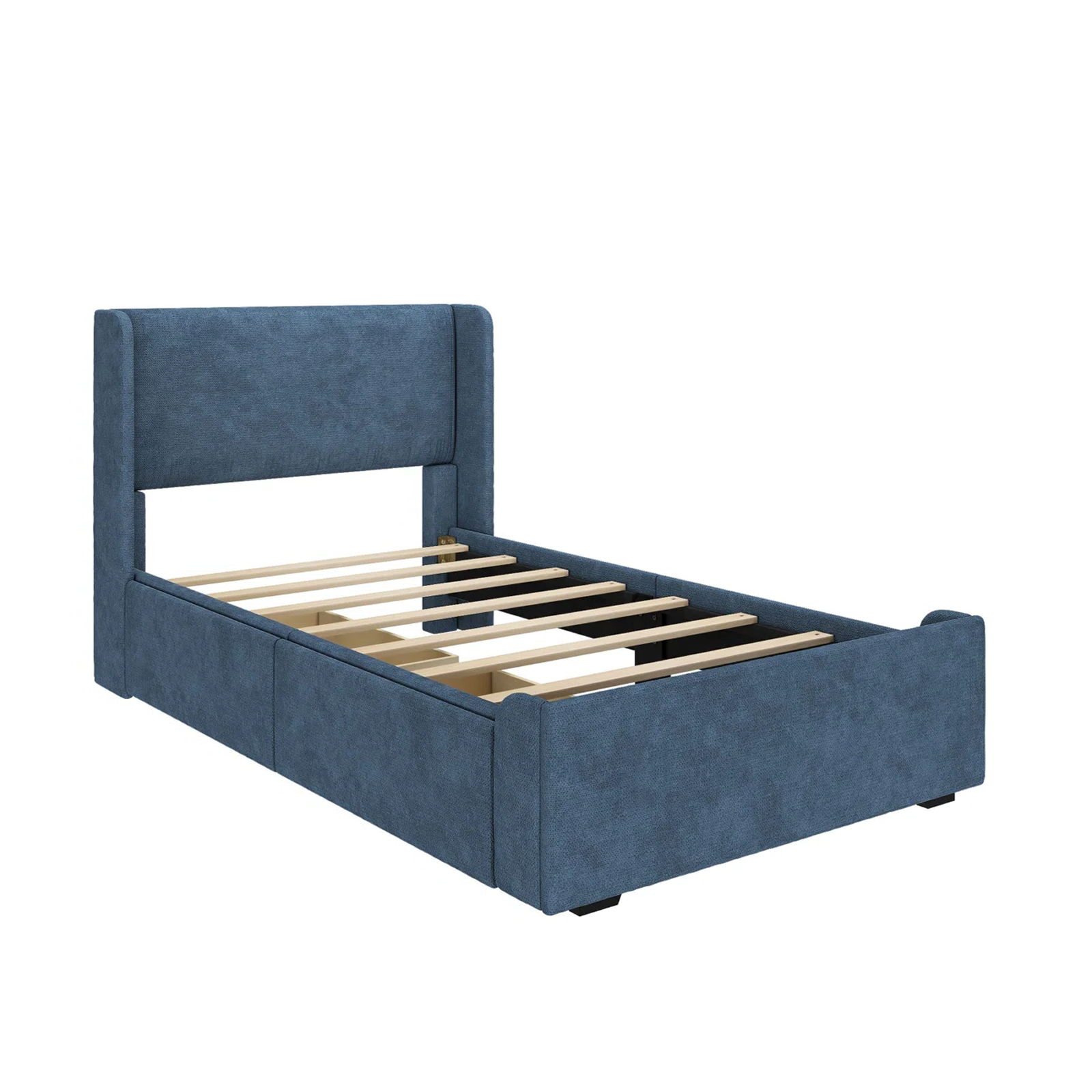 Navy Premium Single Bed Frame