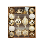 Natural Wooden & Ceramic Holiday Ornament Set