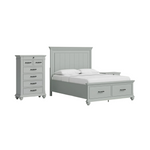 King Bed Set with Storage and Drawers