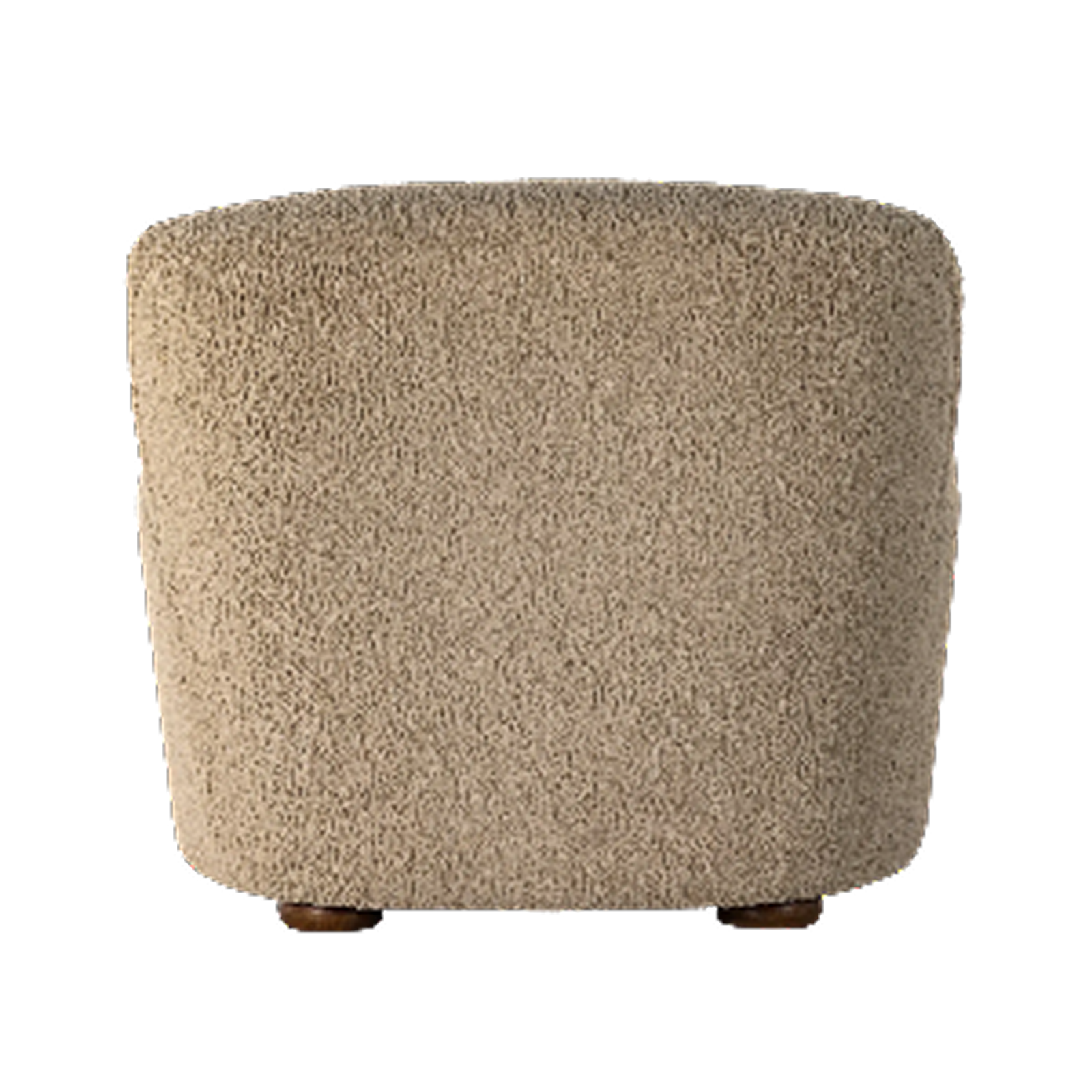 Beige Accent Chair With Rolled Arms