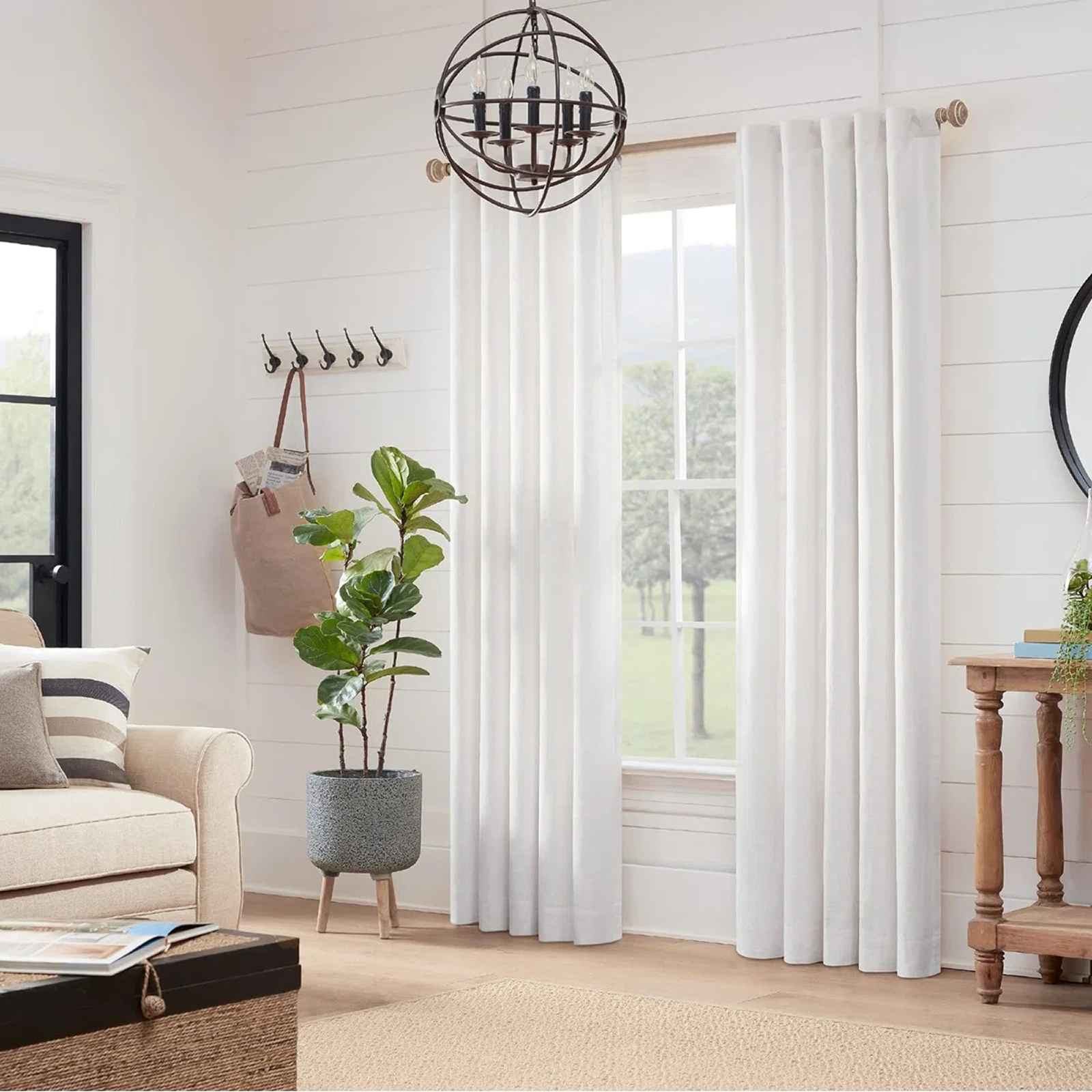 Light-Filtering Neutral Curtains