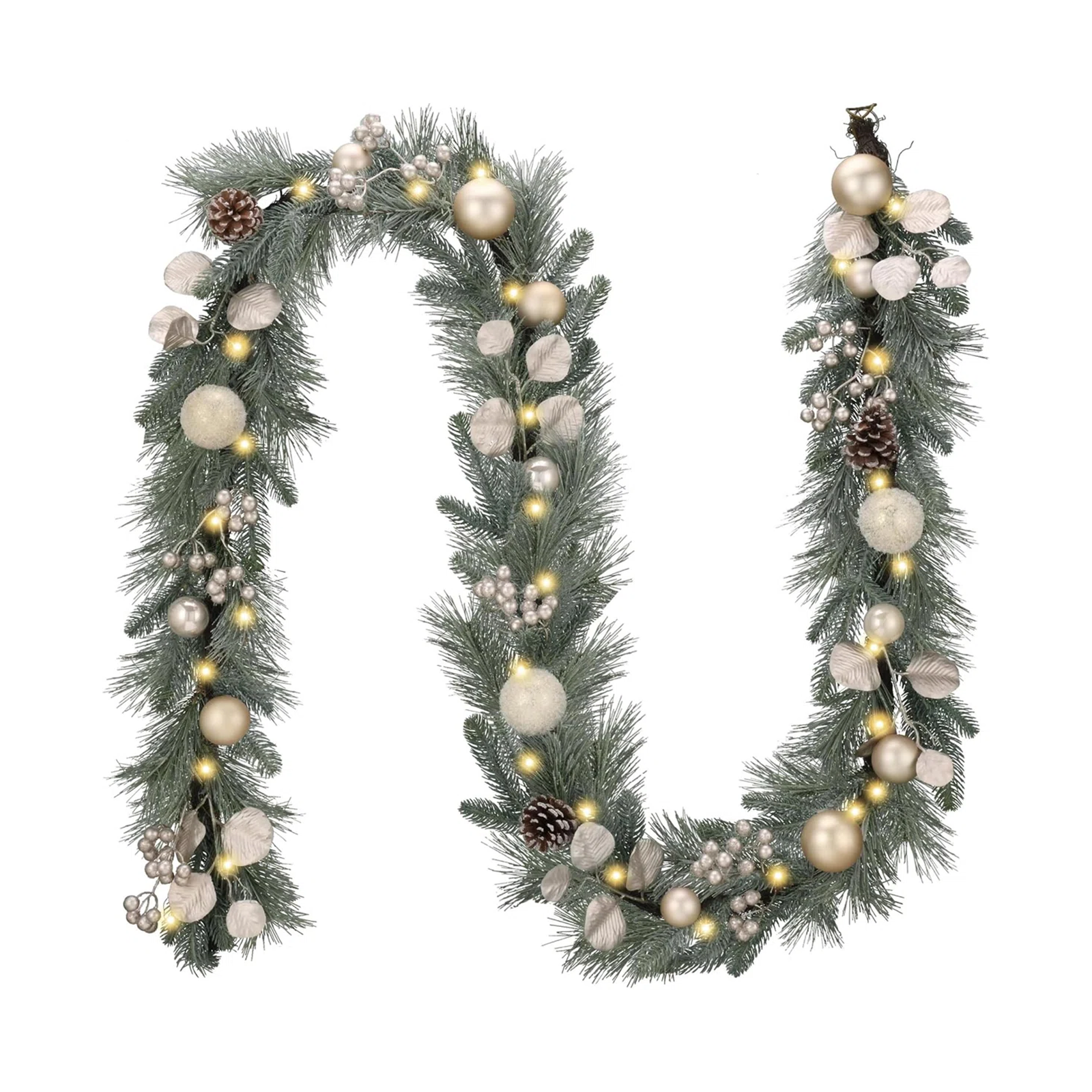 Classic Unlit Green Pine Garland