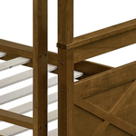 Brown Wooden Bunk Bed