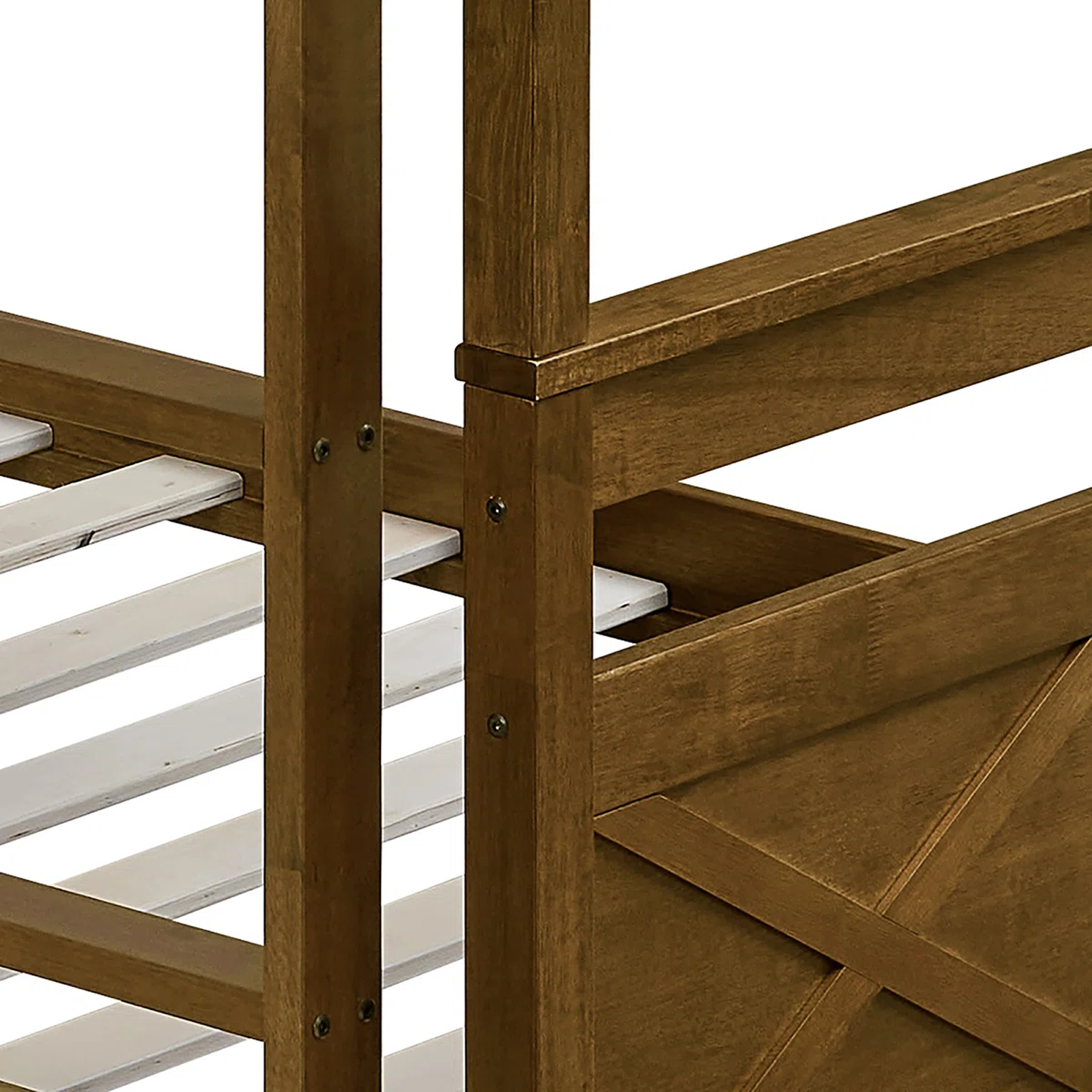 Brown Wooden Bunk Bed