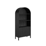 Vast Black Arched Display Cabinet