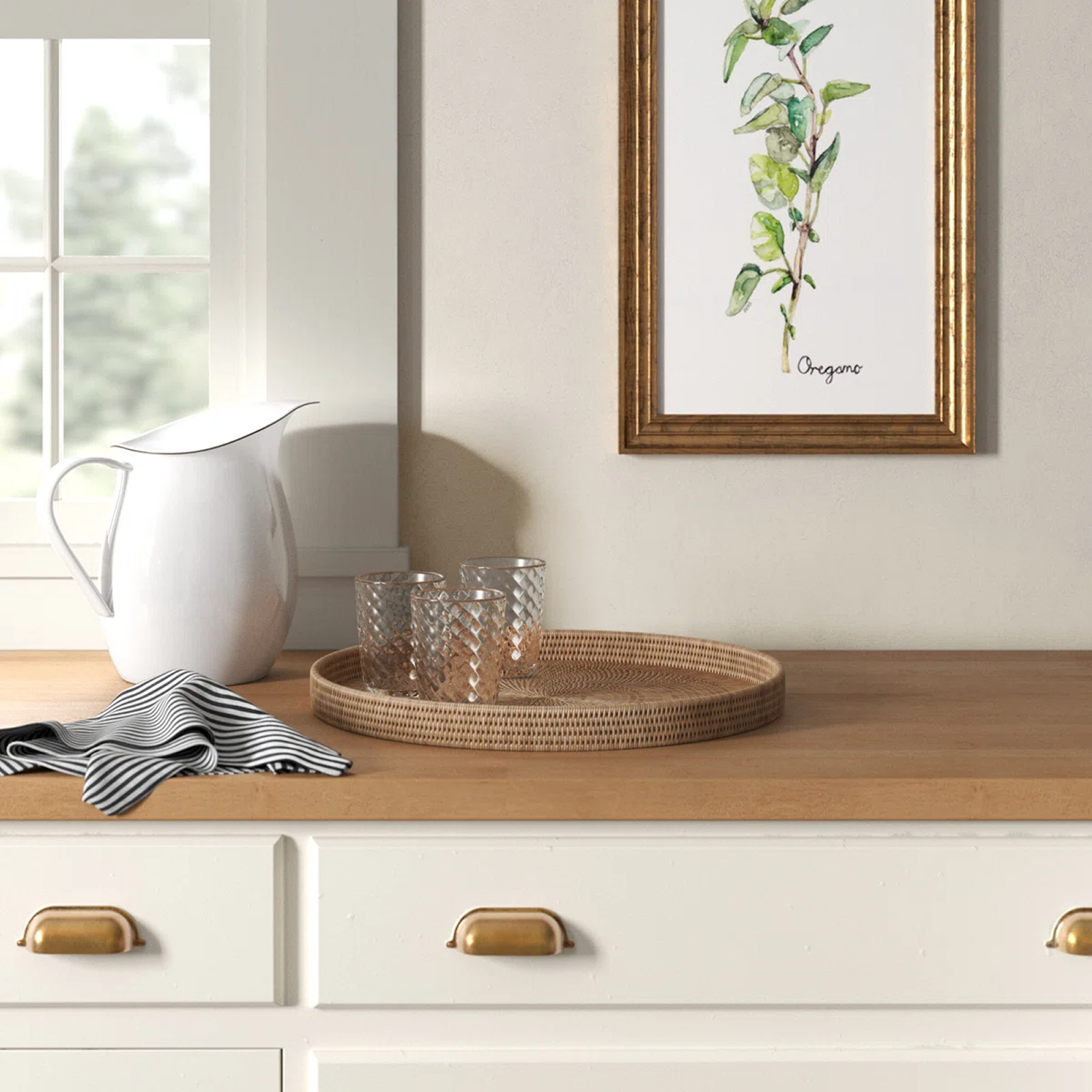 Open-Handle Woven Storage Basket