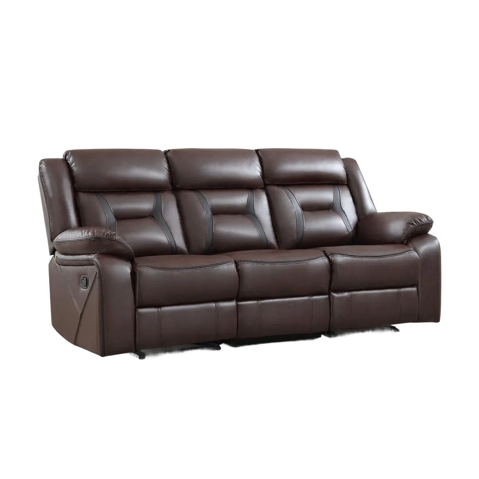 Espresso Leather Power Recliner Sofa
