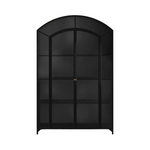 Decor Black Metal Cabinet with Arched Door