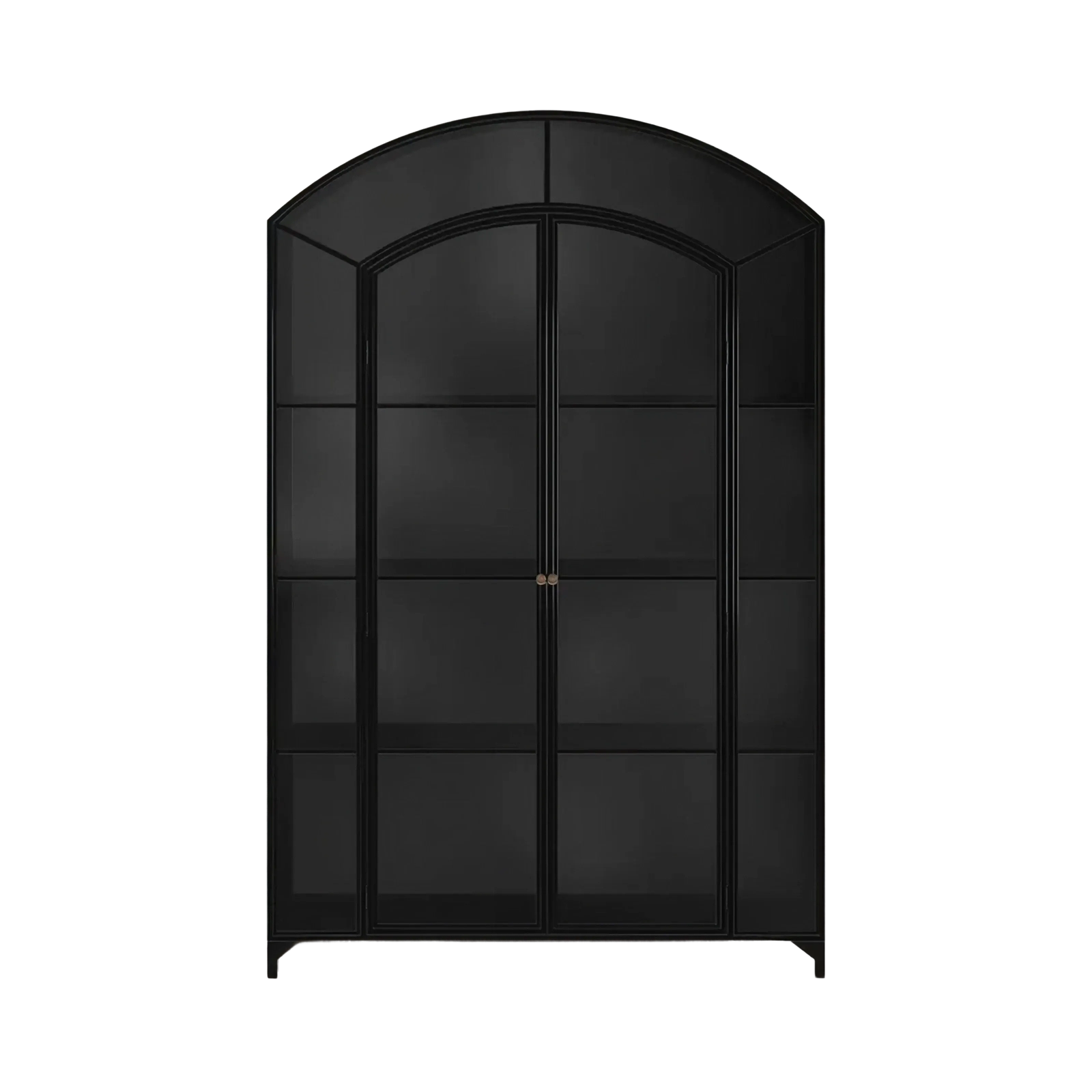 Decor Black Metal Cabinet with Arched Door