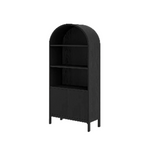 Vast Black Arched Display Cabinet