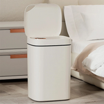Slim Pedal Trash Bin – White
