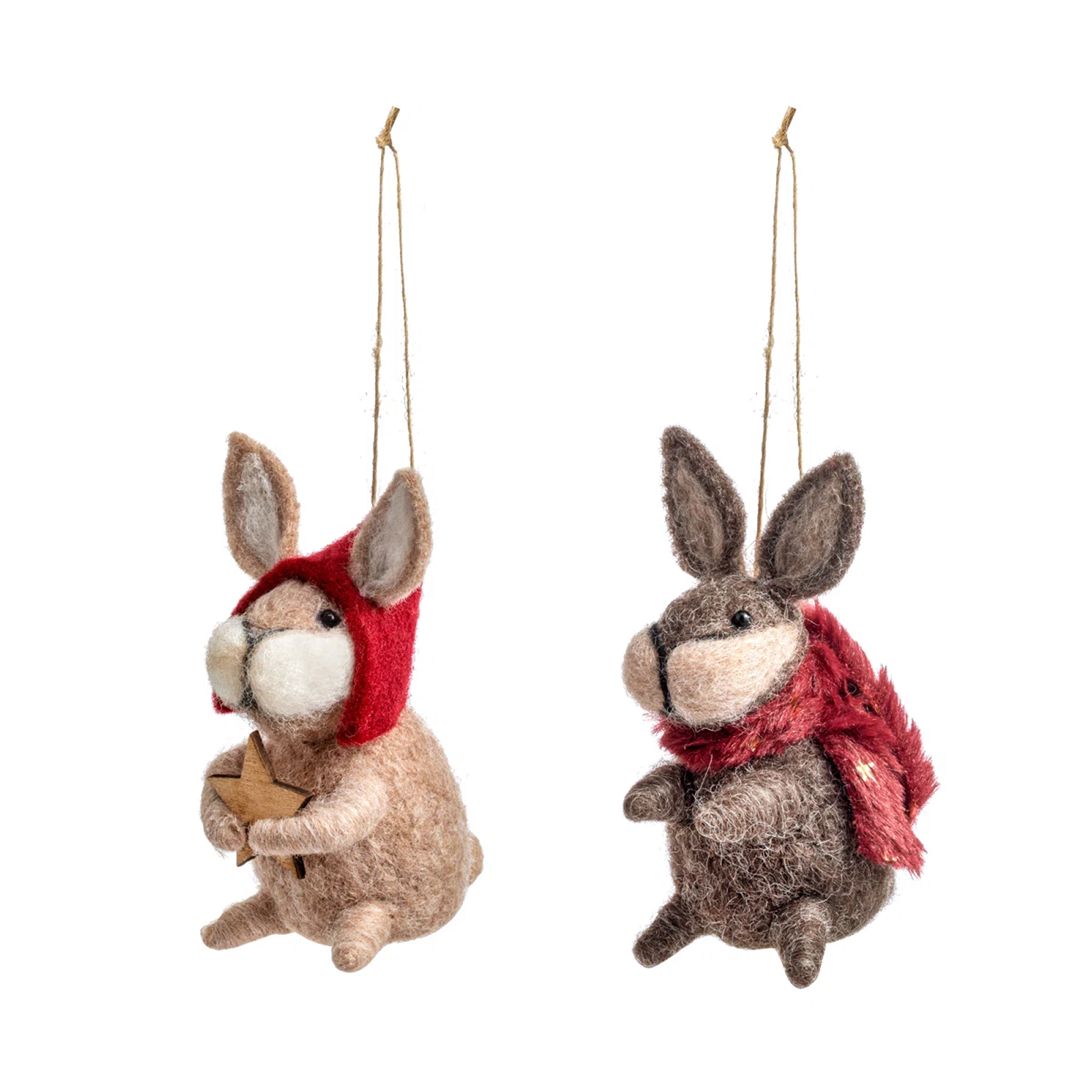 Cozy Winter Bunny Figurine Ornaments