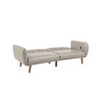 Beige Minimalist Folding Sofa Bed