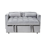 Compact Grey Loveseat Pull-out Sleeper