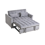 Compact Grey Loveseat Pull-out Sleeper