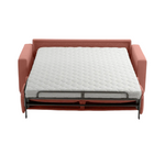 Terracotta Red Convertible Futon Sofa