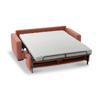 Terracotta Red Convertible Futon Sofa