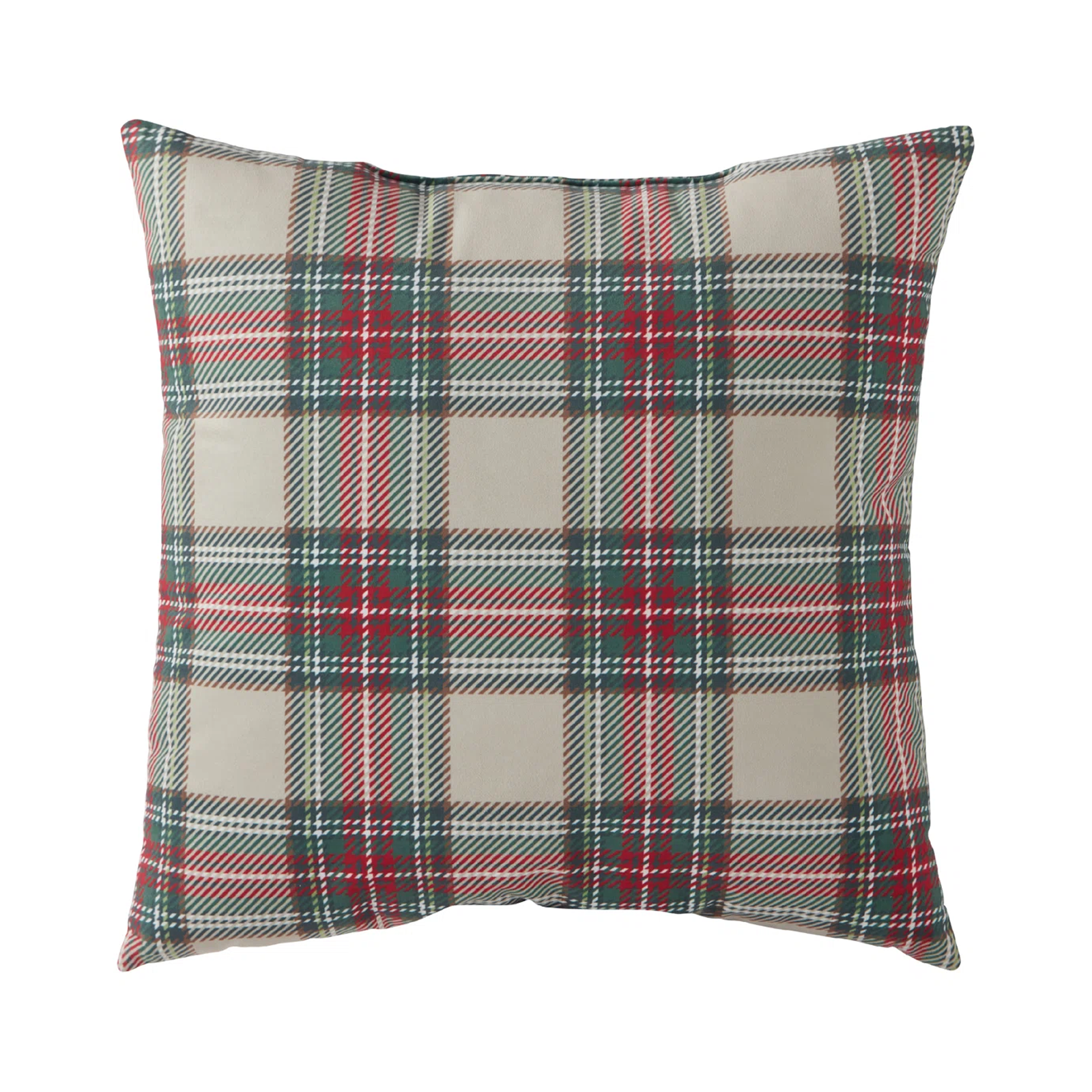 Classic Red and Black Buffalo Plaid Square Pillow