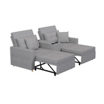 Slate Grey Modern Apartment Sofa with Chaise