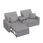 Slate Grey Modern Apartment Sofa with Chaise