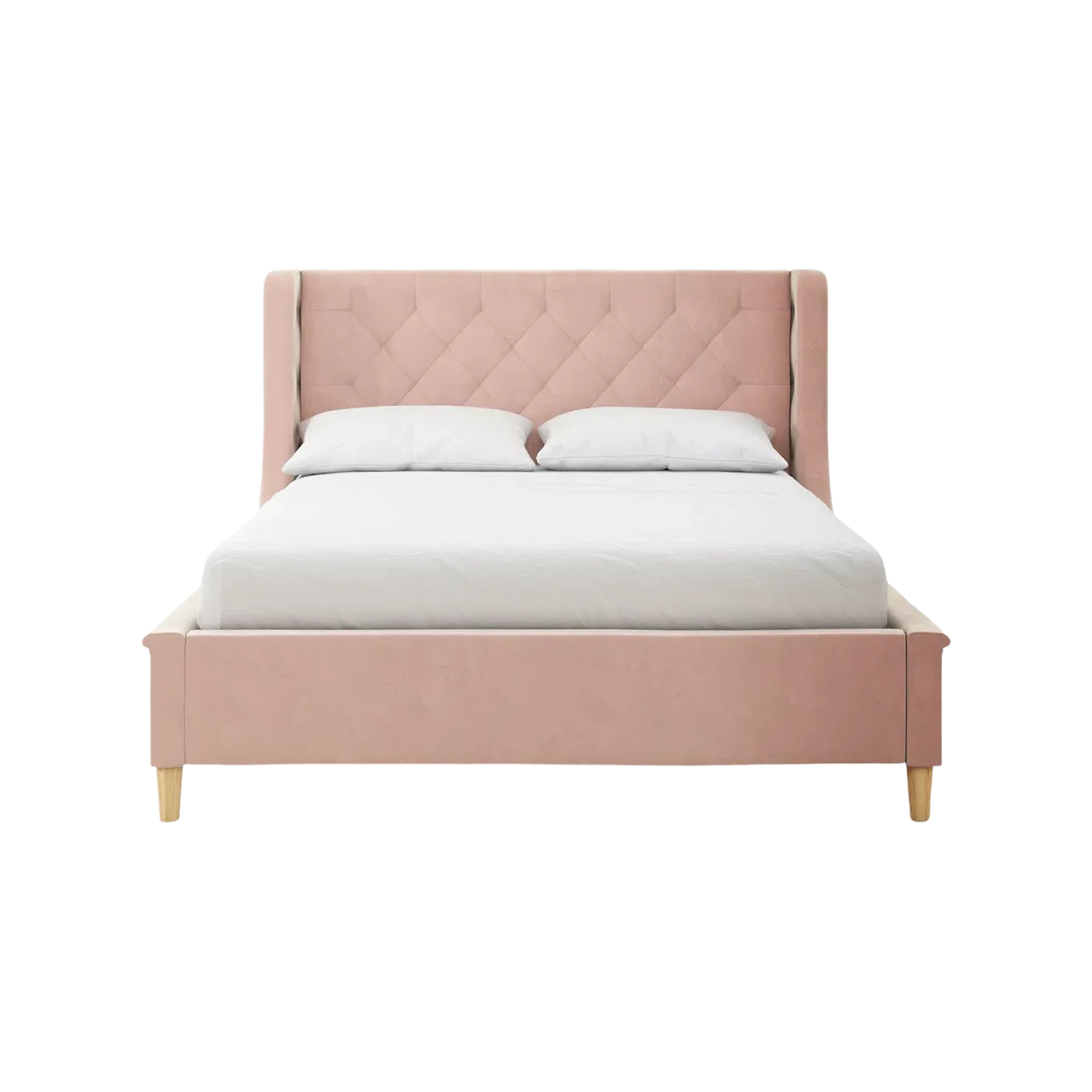 Pink Upholstery Queen Bed Frame