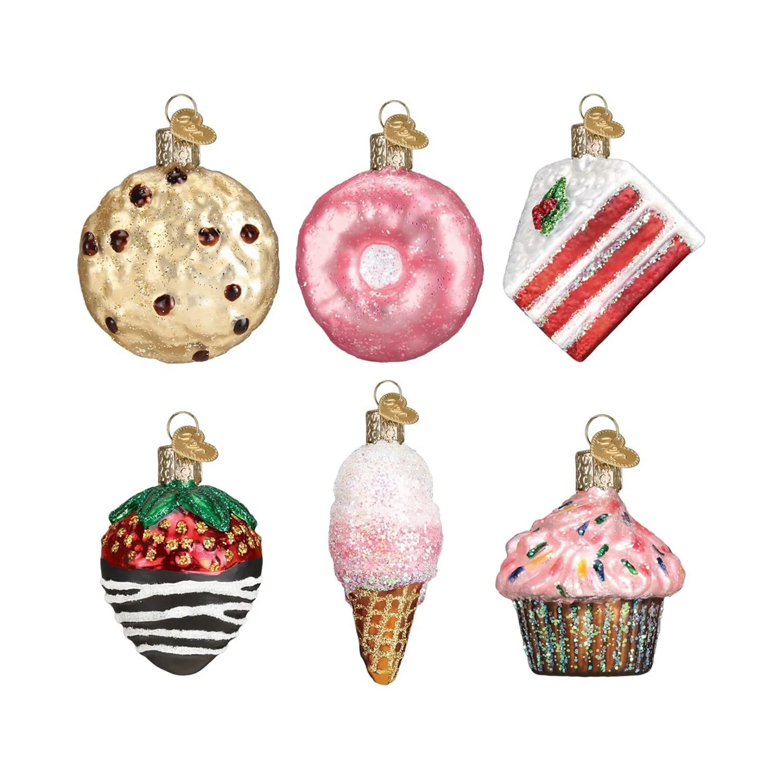 Sweet Tooth Assorted Dessert Glass Ornaments