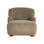 Beige Accent Chair With Rolled Arms