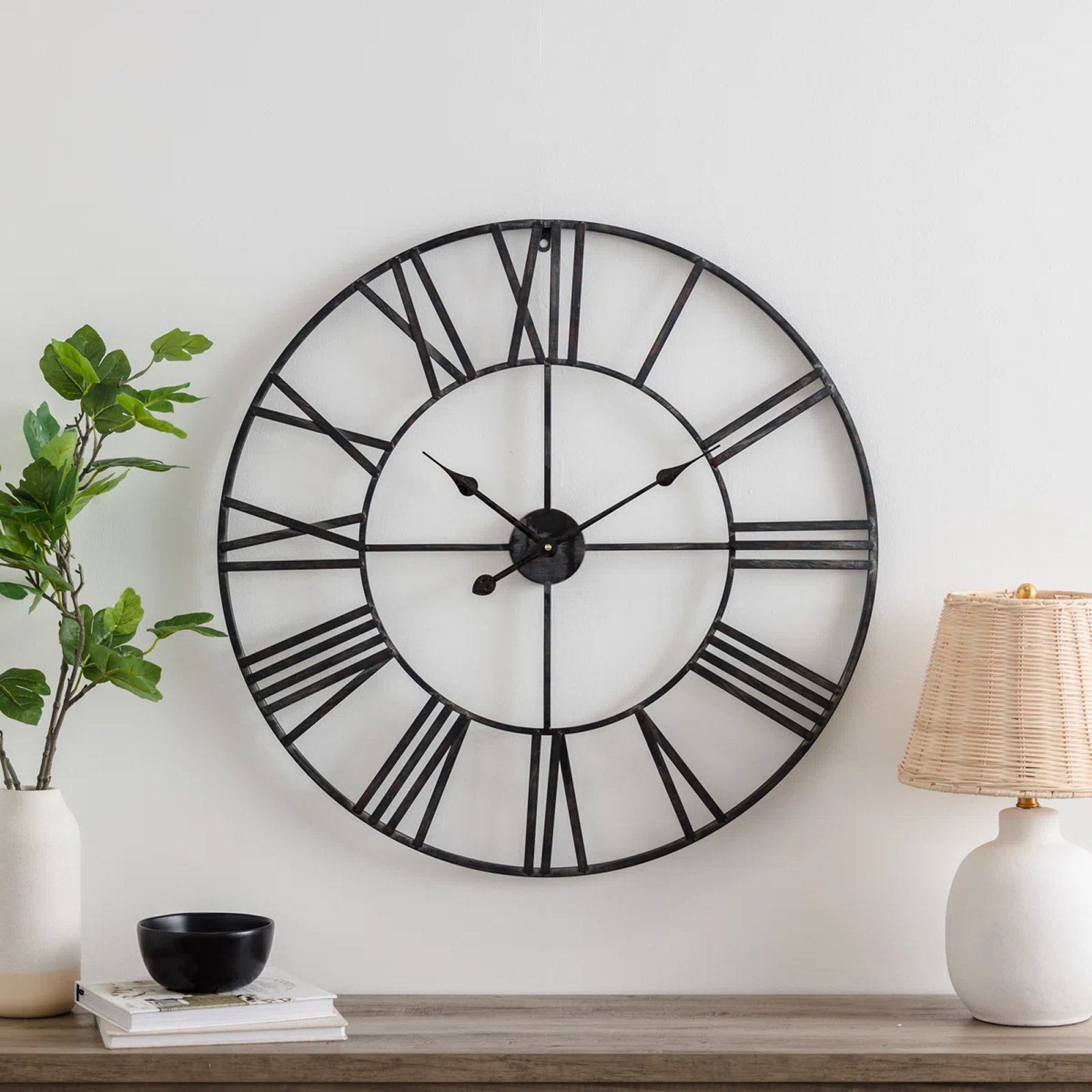 Large Iron Wall Clock