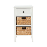 White Side Table with Drawers