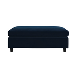 Navy Blue Upholstered Stool
