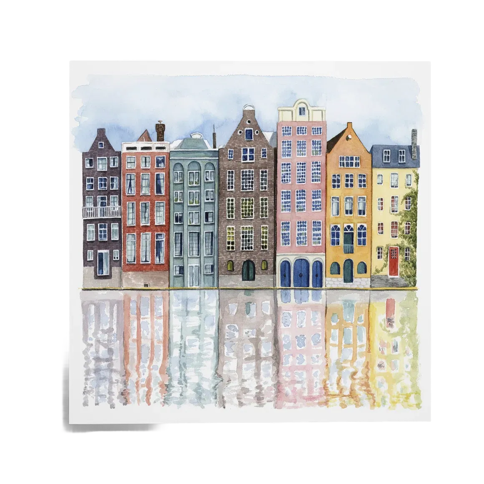 City Watercolor Painting