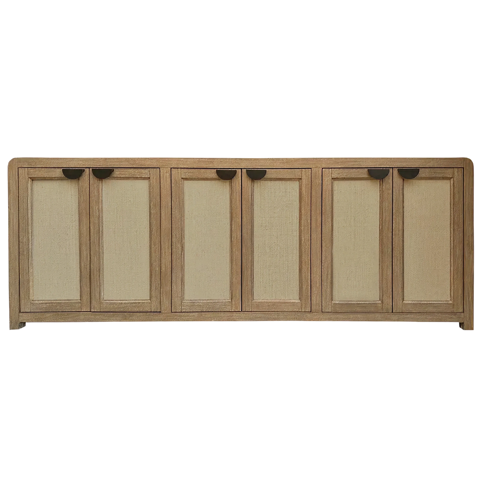 Beige 4-door TV stand