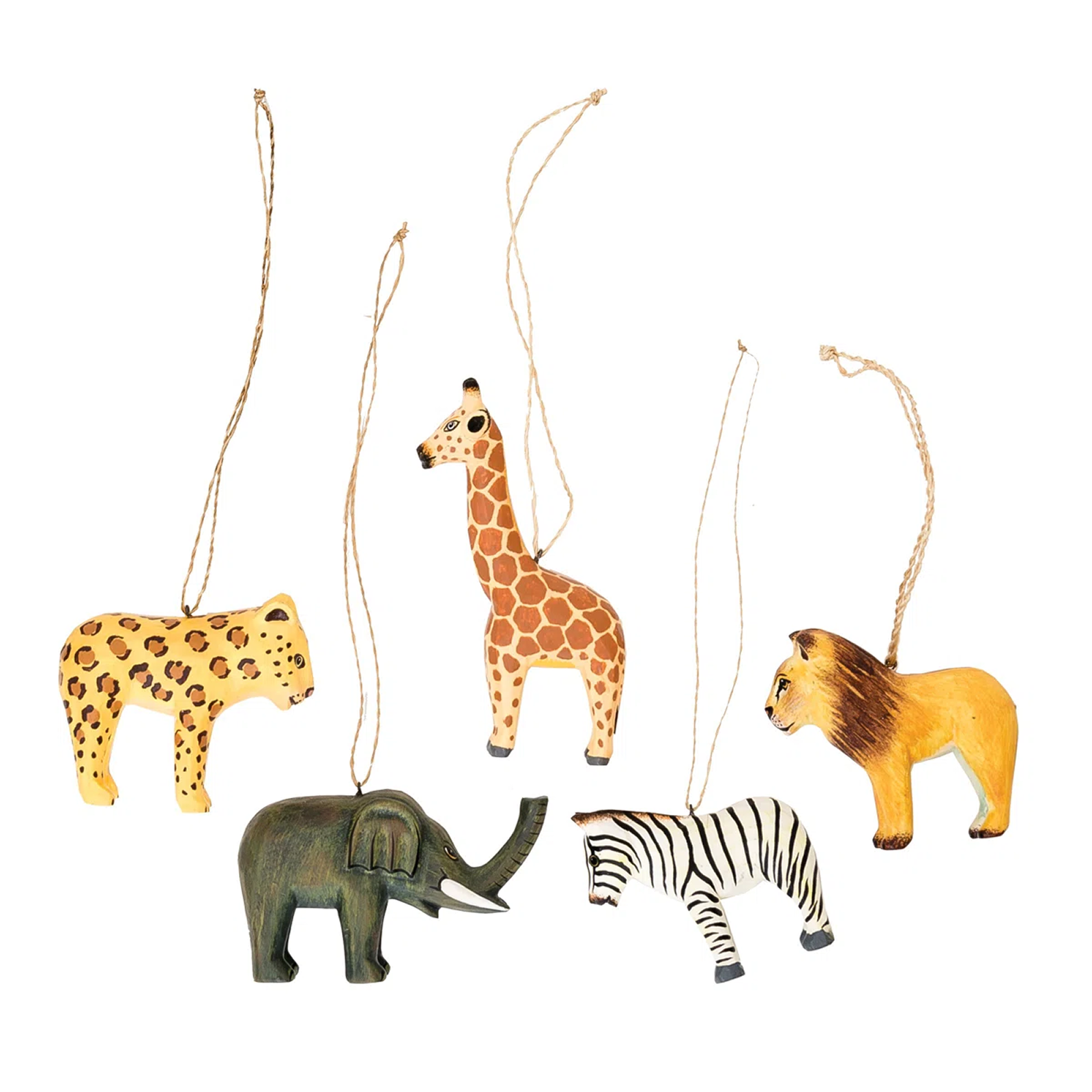 Wild Safari Animal Ornament Collection