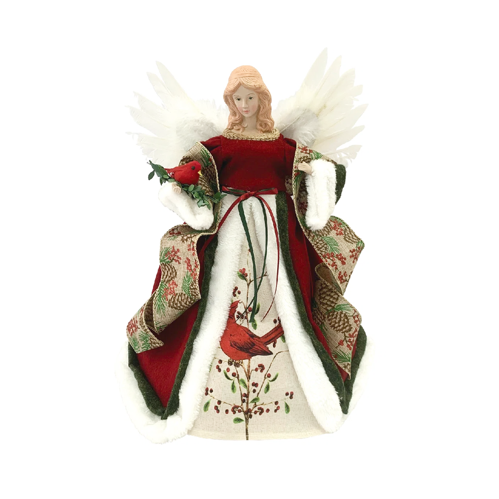 Elegant Velvet Robe Angel Tree Topper
